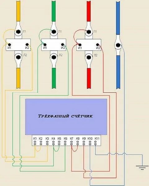 Подключение счетчика art Как подключить счётчик через трансформатор тока