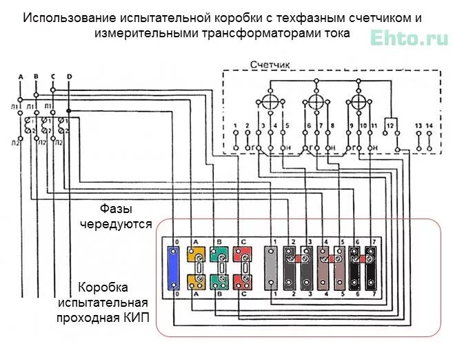 Подключение счетчика через Схемы подключения трёхфазного электросчётчика