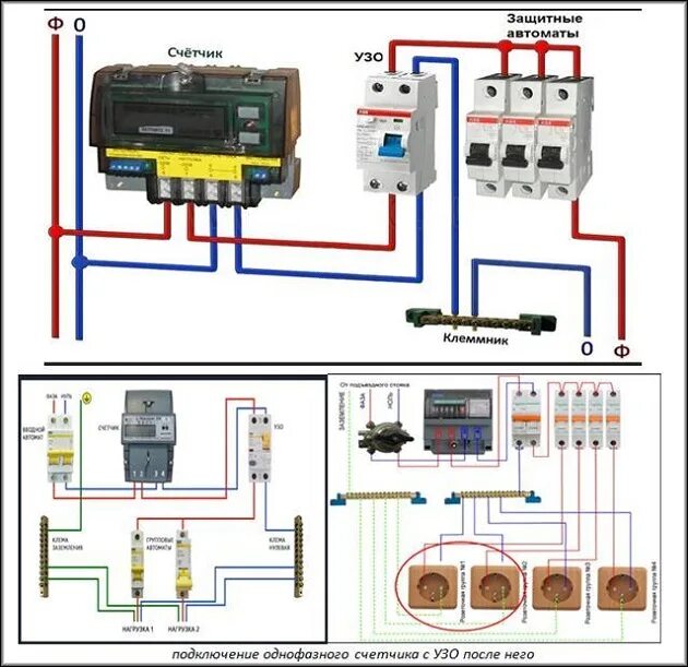 Подключение счетчика электричества в квартире Как подключить автомат к счетчику HeatProf.ru