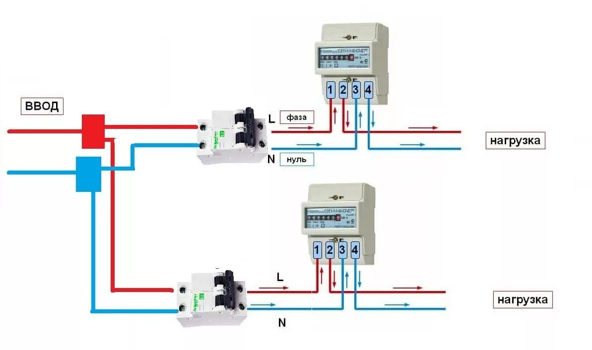 Подключение счетчика электроэнергии своими руками Как правильно подключить вводной кабель к двум счетчикам? " - Яндекс Кью