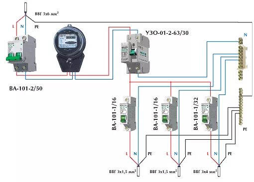 Подключение счетчика электроэнергии в гараже схема Электрощиток в гараж своими руками: как собрать, схема подключения, устройство