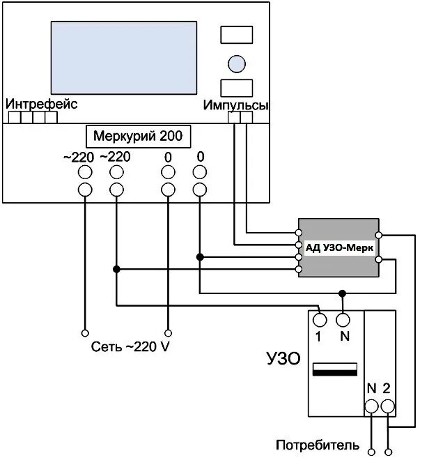 Подключение счетчика меркурий 201.8 схема подключения Модуль АД УЗО Мерк Argo