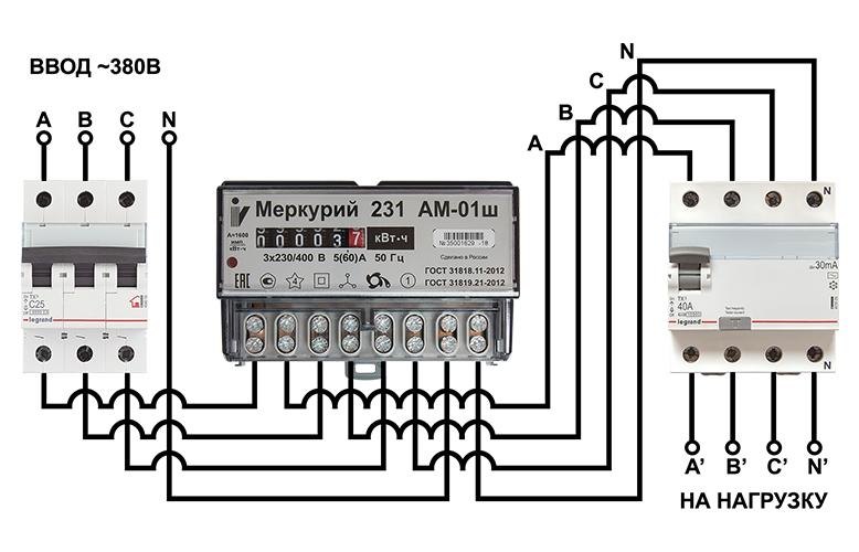Подключение счетчика меркурий 3 фазный Защита от поражения электрическим током ЭЛЕКО - Интернет-магазин электрики в Ирк