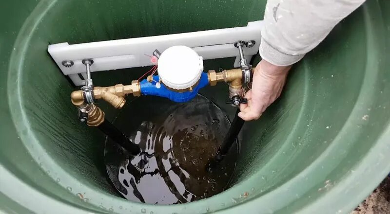 Подключение счетчика воды в колодце Какой счетчик холодной воды лучше всего установить в колодце?