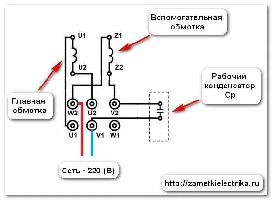 Подключение щеточного двигателя 220в с конденсатором Подключение однофазного двигателя АИРЕ 80С2 Заметки электрика Map, Map screensho