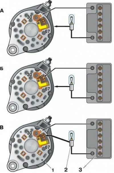 Подключение щеток генератора ваз 2101 Checking the generator rectifier valves (VAZ-21011 "Zhiguli" 1974-1983 / Power u