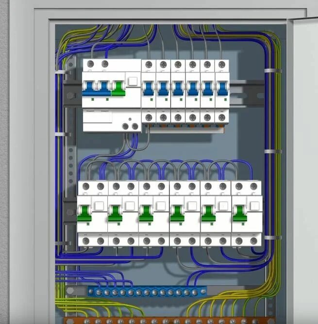 Подключение щита в доме Схема электрощитка в квартире - подключение автоматов, узо Электротехника, Элект