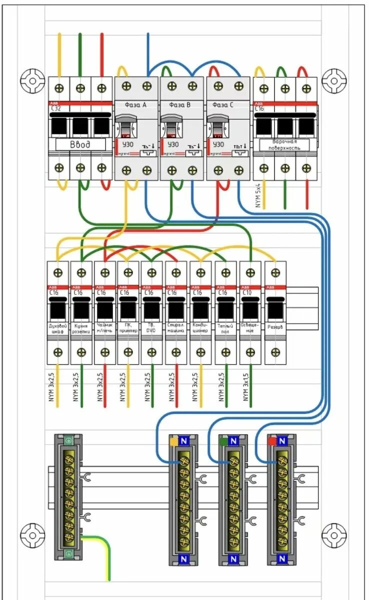 Подключение щитка с 3 автоматами Собирательный образ правильного электрика или как выбрать бригаду монтажников. Л
