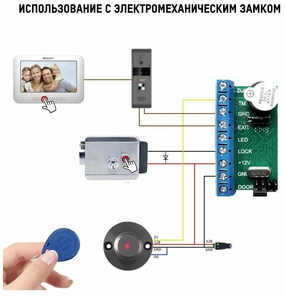 Подключение считывателя к электромеханическому замку cisa Автономный контроллер Z-5R Iron Logic для электромагнитных и электромеханических