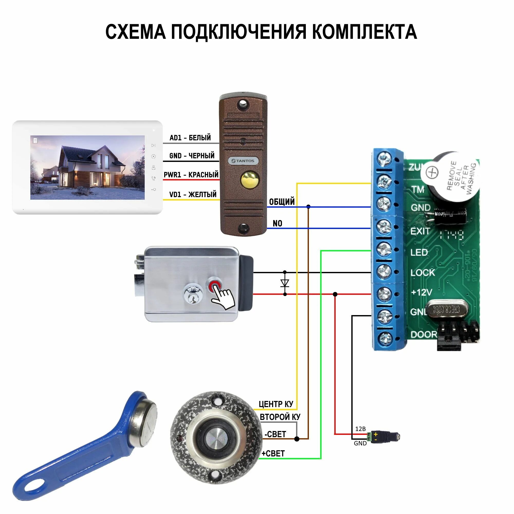 Подключение считывателя к замку Электромеханический замок скуд