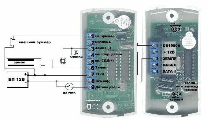 Подключение считывателя к замку Iron Logic Matrix- II K - Автономный контроллер СКУД со встроенным считывателем 