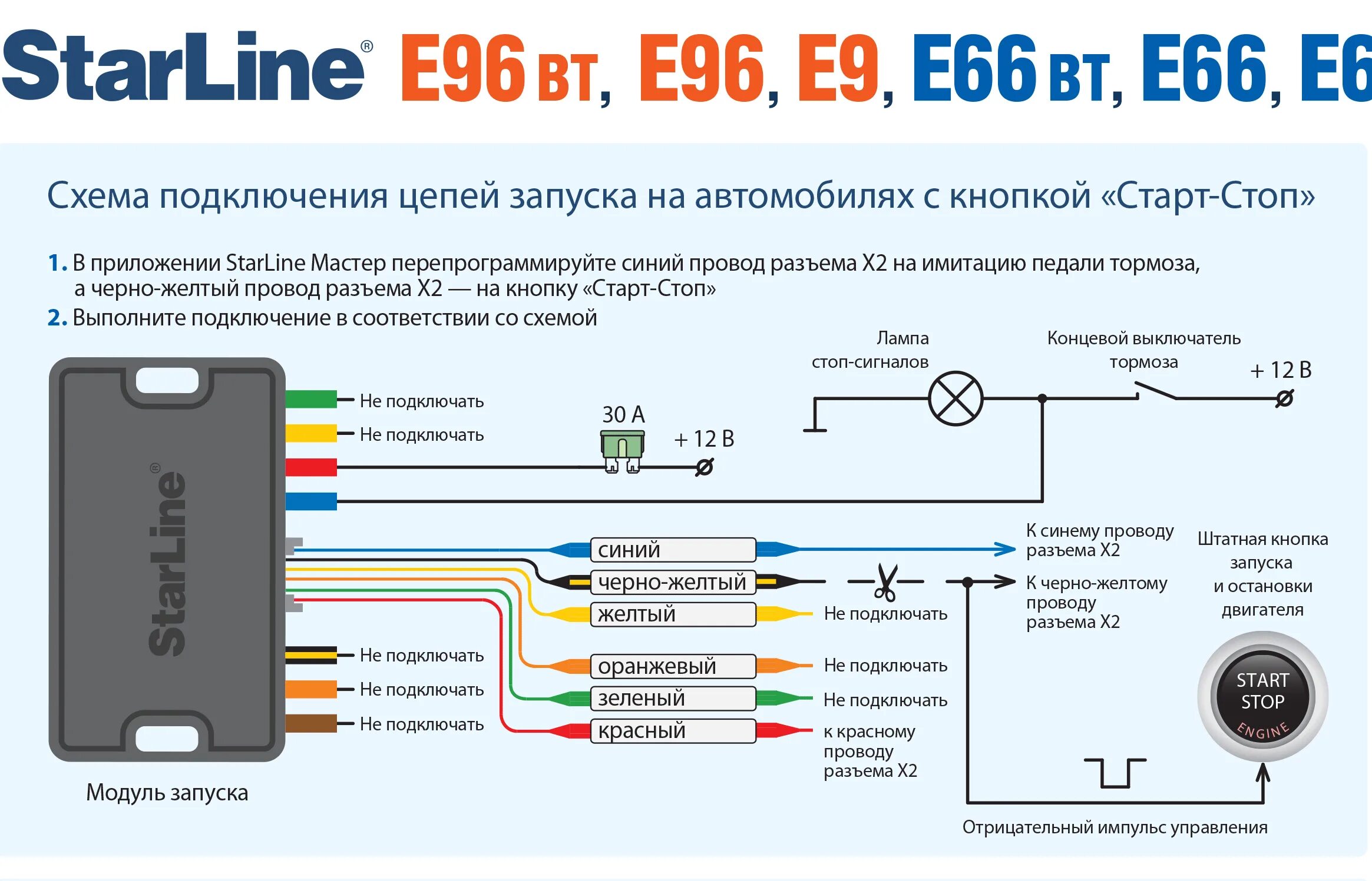 Подключение сенсора старлайн Подключение автозапуска starline