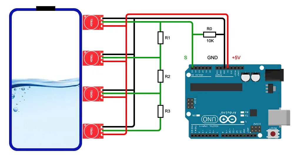 Подключение сенсорного датчика Easyelectronics.ru * Просмотр темы - Датчик уровня воды на основе сенсорных кноп