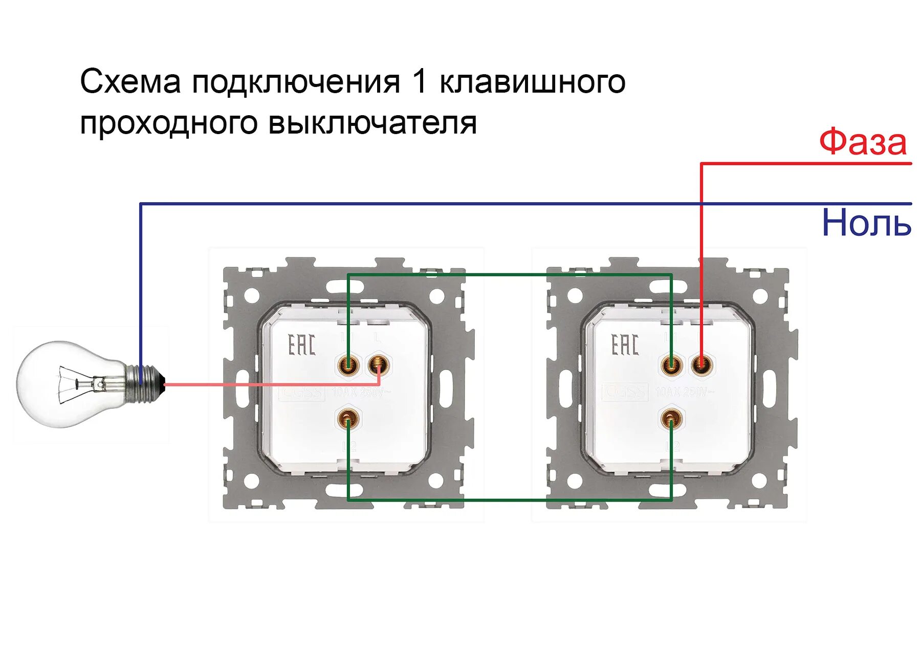 Подключение сенсорного проходного выключателя одноклавишного Одноклавишный проходной переключатель CGSS, бежевый Эстетика GL-W101-PBGG - выго