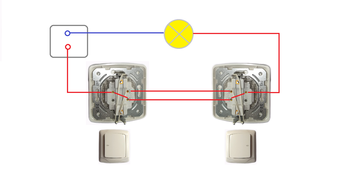 Подключение сенсорного проходного выключателя одноклавишного Подключение проходного выключателя Схемы Принцип действия Домашний Ремонт Дзен