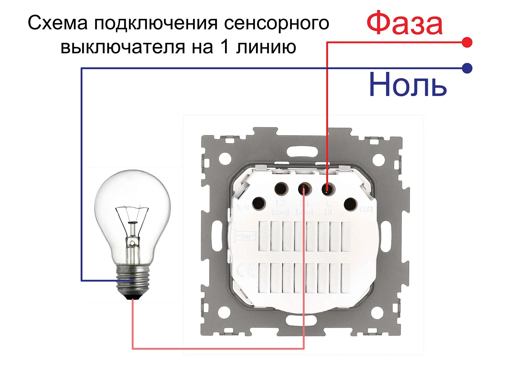 Подключение сенсорного проходного выключателя одноклавишного Как подключить сенсорный выключатель: схема и ремонт, почему сам включается