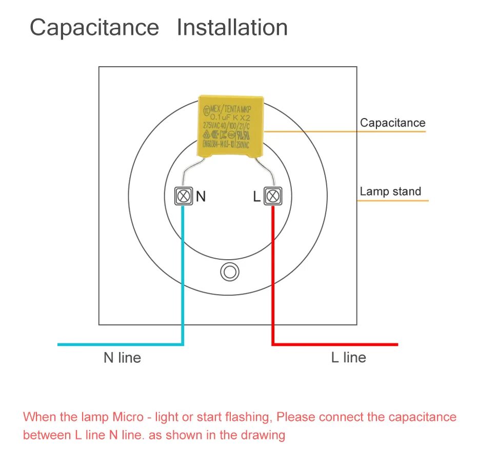 Подключение сенсорного выключателя без конденсатора Куда ставить конденсатор на сенсорный выключатель фото - DelaDom.ru