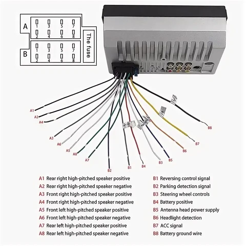 Подключение сенсорной магнитолы Stereo 2 din 7012 - купить недорого AliExpress