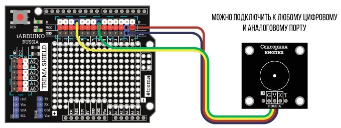 Подключение сенсорных кнопок тиайс сс2 Сенсорная кнопка (Trema-модуль v2.0) - Описания, примеры, подключение к Arduino