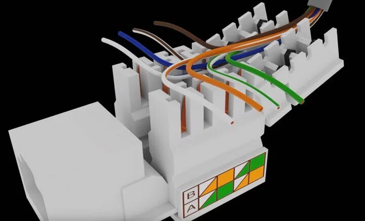 Подключение сетевой розетки rj 45 Подключение интернет розетки - 3 ошибки. Схема подключения по цветам для розеток