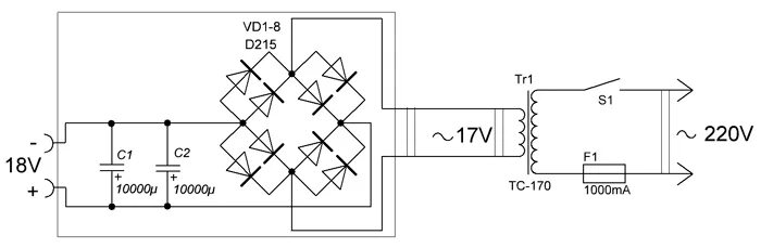 Подключение сети 220в схема Блок питания для аккумуляторного шуруповерта - RadioRadar