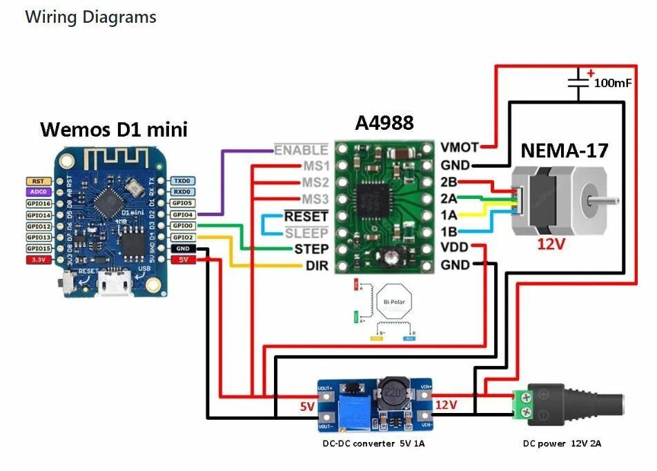 Подключение шагового двигателя Wemos D1 mini and stepper motor - Project Guidance - Arduino Forum