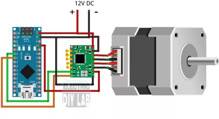 Подключение шагового двигателя а4988 How to control speed of Stepper motor by potentiometer + arduino + A4988 Tutoria