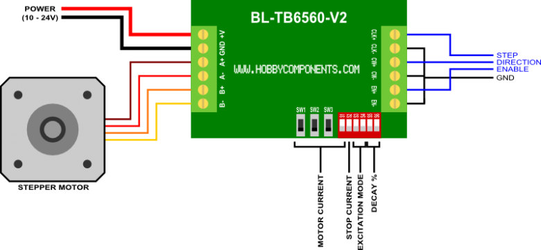 Подключение шагового двигателя без драйвера UNO и контроллер на TB6560AHQ Аппаратная платформа Arduino