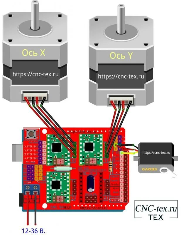 Подключение шагового двигателя чпу Как собрать ЧПУ плоттер в домашних условиях.