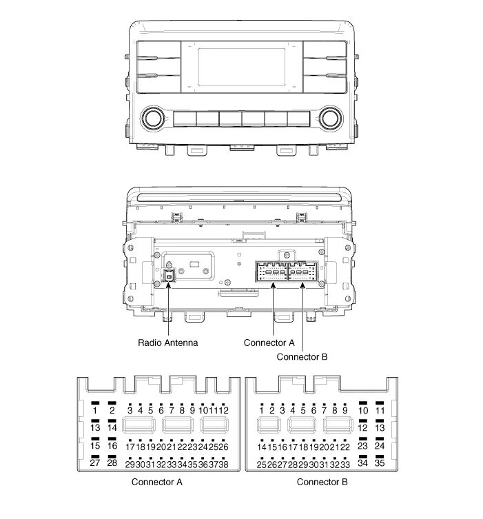 Подключение штатной магнитолы киа рио 4 Kia Rio: Audio / Audio Unit