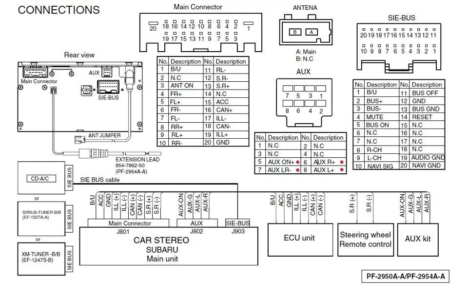 Подключение штатной магнитолы субару Замена штатного ГУ на Clarion PF-3304B-A - Subaru Forester (SH), 2,5 л, 2008 год