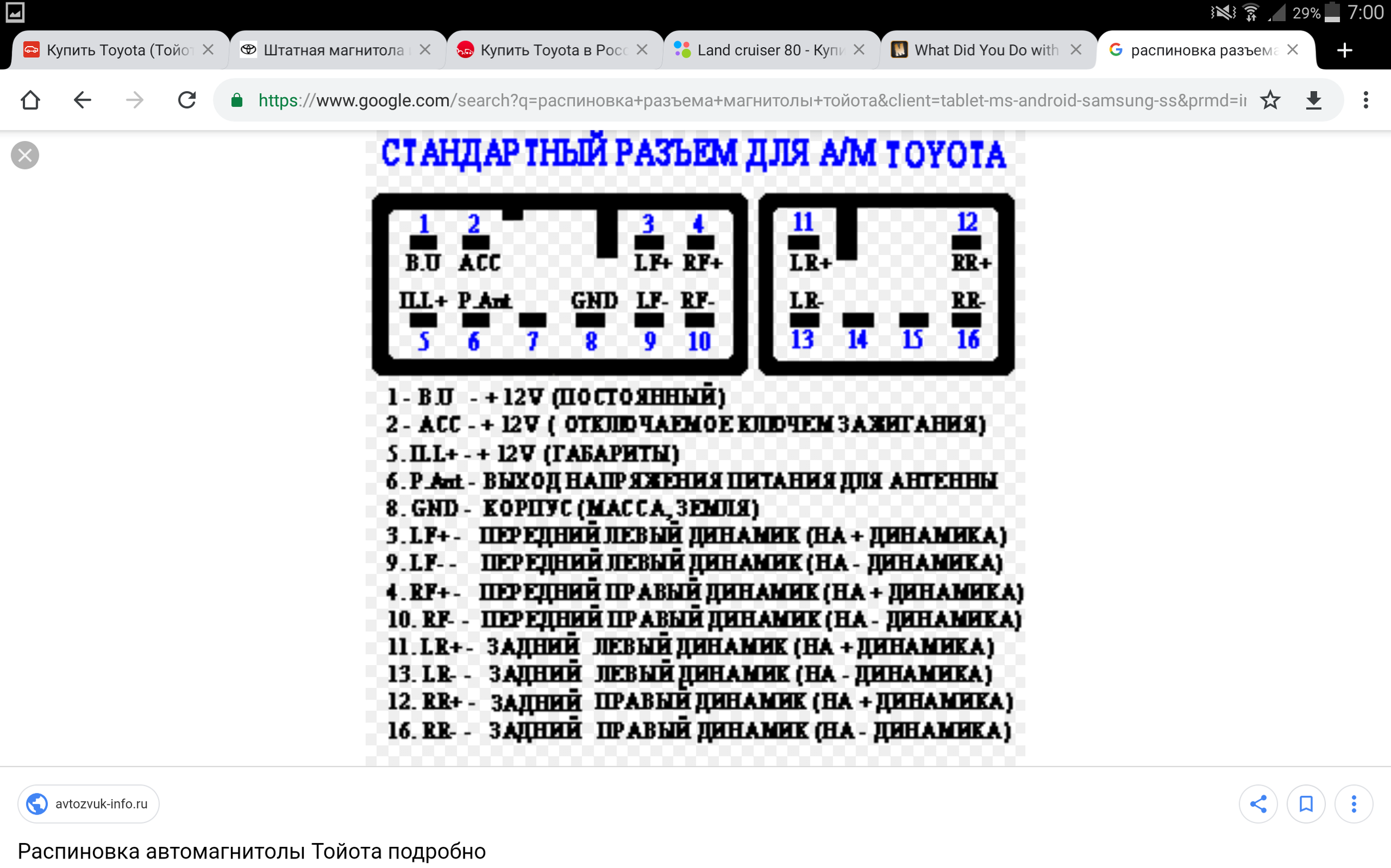 Подключение штатной магнитолы toyota Подключить автомагнитолу тойота: найдено 85 изображений