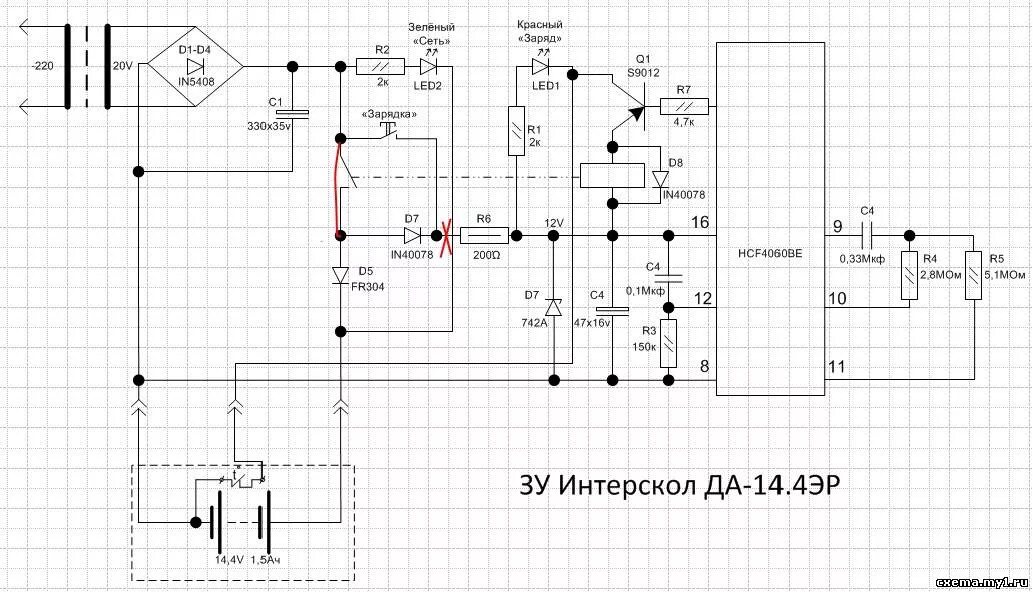 Подключение шуруповерта к зарядному устройству Форум РадиоКот * Просмотр темы - зу 14.4