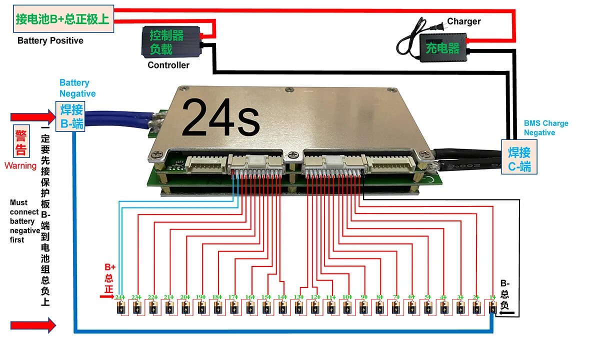 Подключение si 10 Интеллектуальная Bluetooth Smart ANT-BMS 10-24s Защита Балансировка Аккумулятора