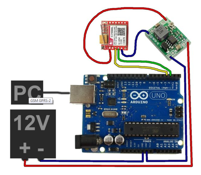 Подключение si 10 Питание Uno,GSM SIM 800L Аппаратная платформа Arduino