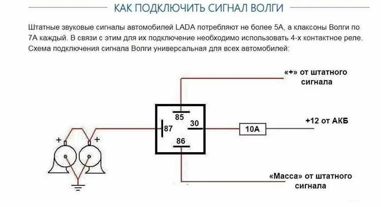 Подключение сигнала автомобиля через реле Подключение реле сигнала: схемы, инструкции и рекомендации