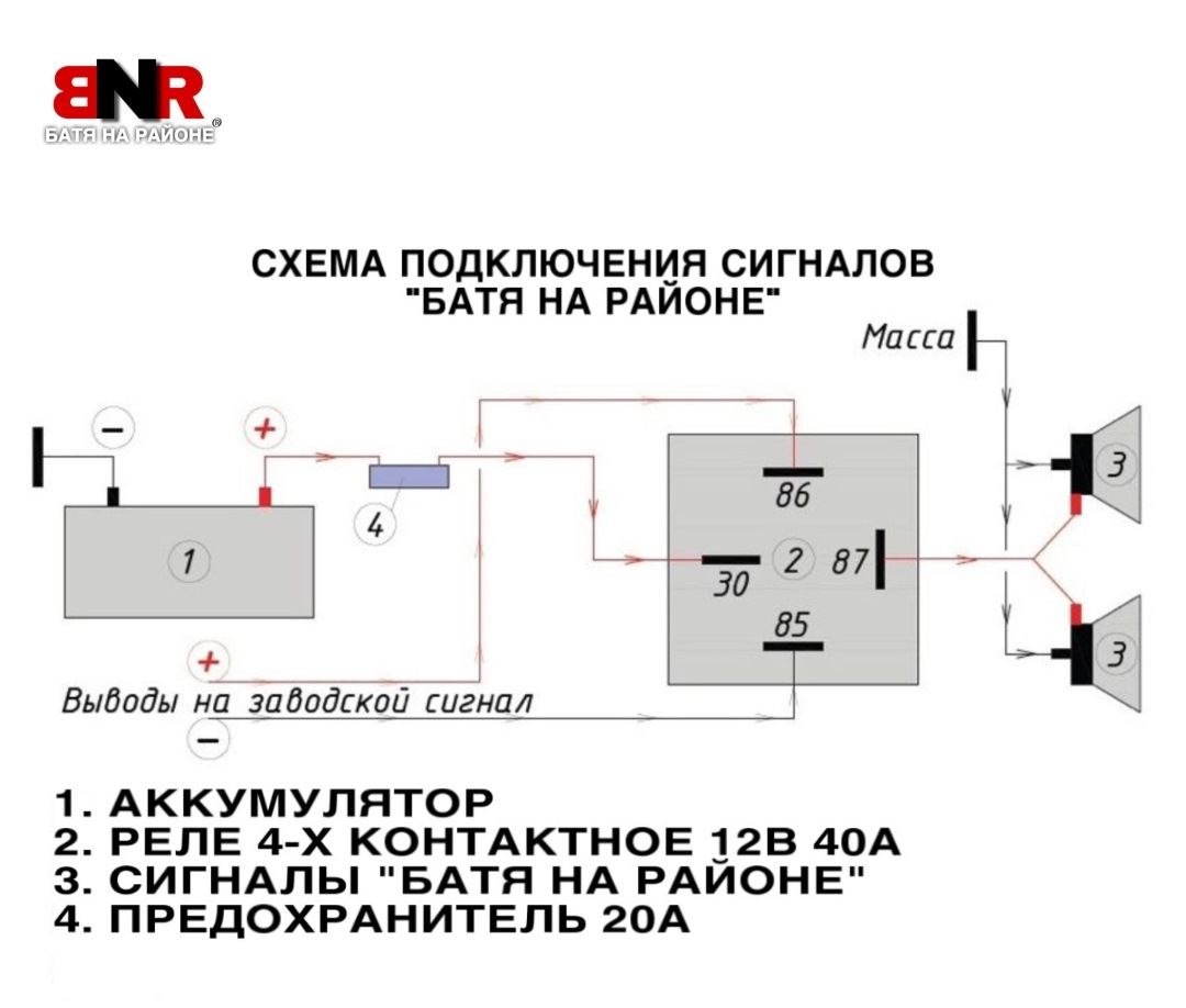 Подключение сигнала батя на районе через реле Клаксон Батя на районе - Lada Гранта (2G) FL, 1,6 л, 2023 года автозвук DRIVE2