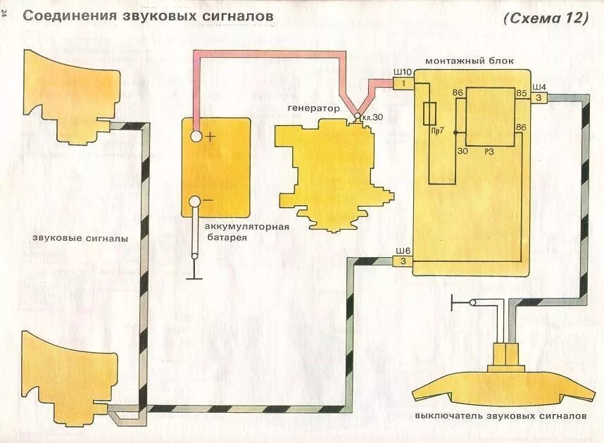 Подключение сигнала ваз 2105 Клаксон умер. Да здравствует новый клаксон! Или замена заводского клаксона ВАЗ н