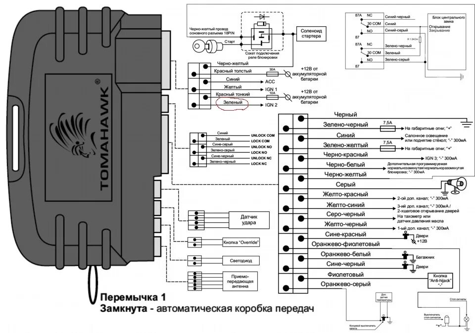 Подключение сигнализации автомобиля Сигналка tz-9010 - Toyota Corona (T190), 2 л, 1992 года электроника DRIVE2