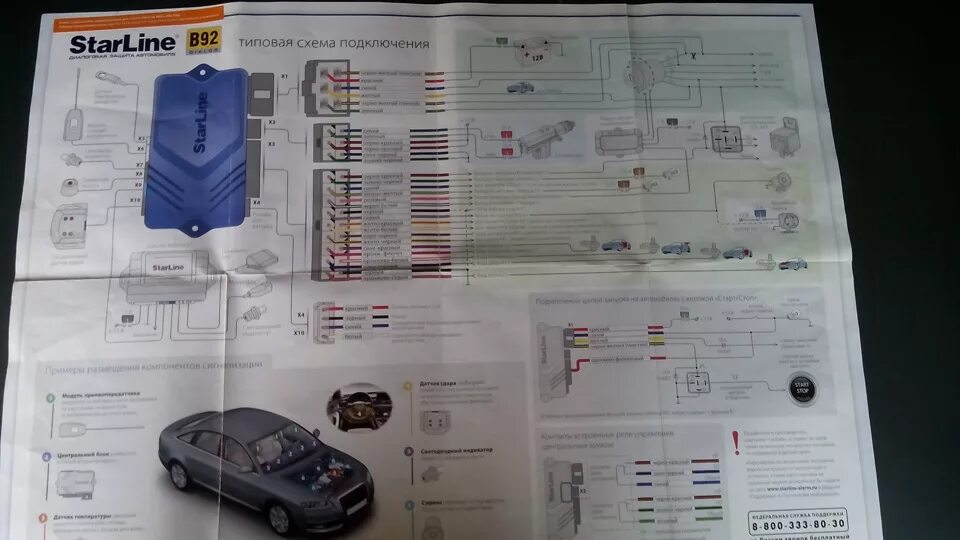 Подключение сигнализации b9 поставил сигналку starline b92 dialog - Mitsubishi Lancer IX, 1,6 л, 2006 года э