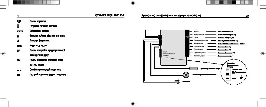 Подключение сигнализации cenmax vigilant Инструкция автосигнализации CENMAX Vigilant V-7 - Инструкции по эксплуатации быт