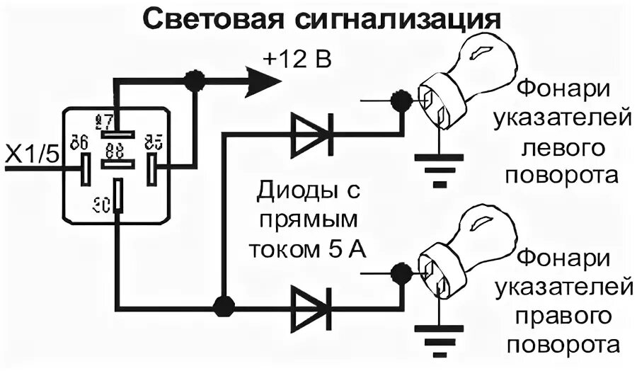 Подключение сигнализации через диоды GUARD RF-01 - рекомендации по установке