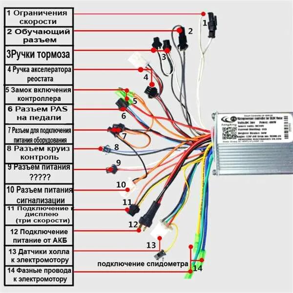 Подключение сигнализации электровелосипеда Датчик холла ручки газа електросамоката распиновка - полезная информация для рем