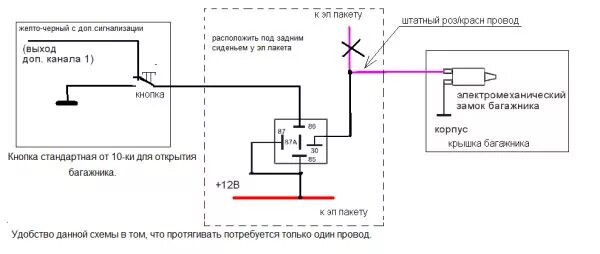 Подключение сигнализации калина Установка активатора замка багажника. Подключение к сигнализации starline a91 - 