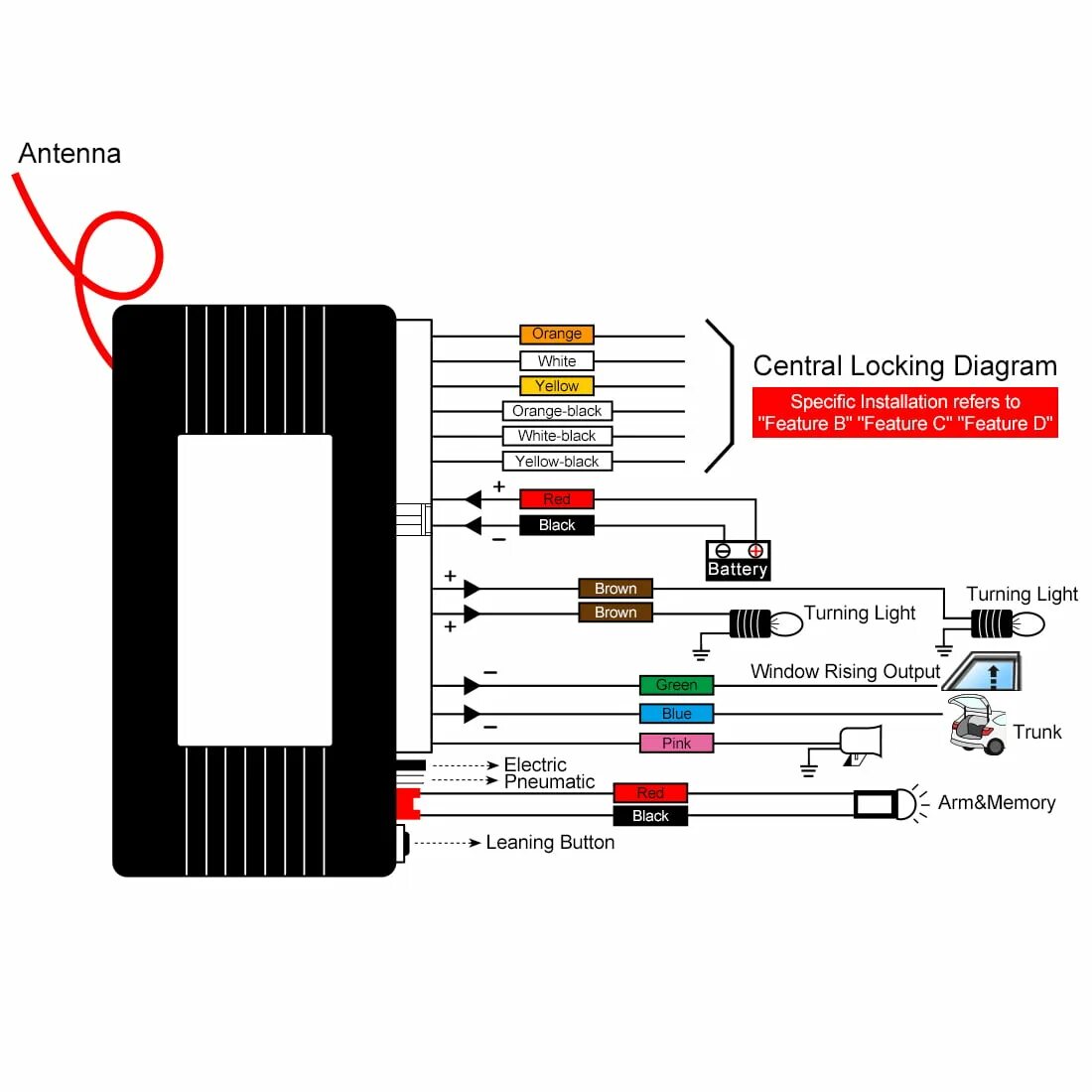 Подключение сигнализации keyless entry system keyless lock system Free Shipping Available