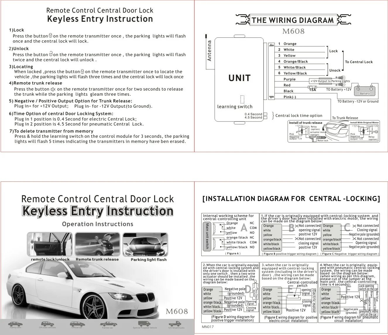 Подключение сигнализации keyless entry system High Promotional For Dc 12v Car Alarm 1 Way Keyless Entry - Buy One Way Keyless 