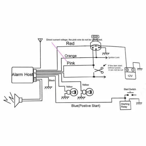 Подключение сигнализации на мотоцикл с автозапуском Motorcycle Remote Control Engine Start 2 Way Alarm System Anti-Theft Alarm Lock 