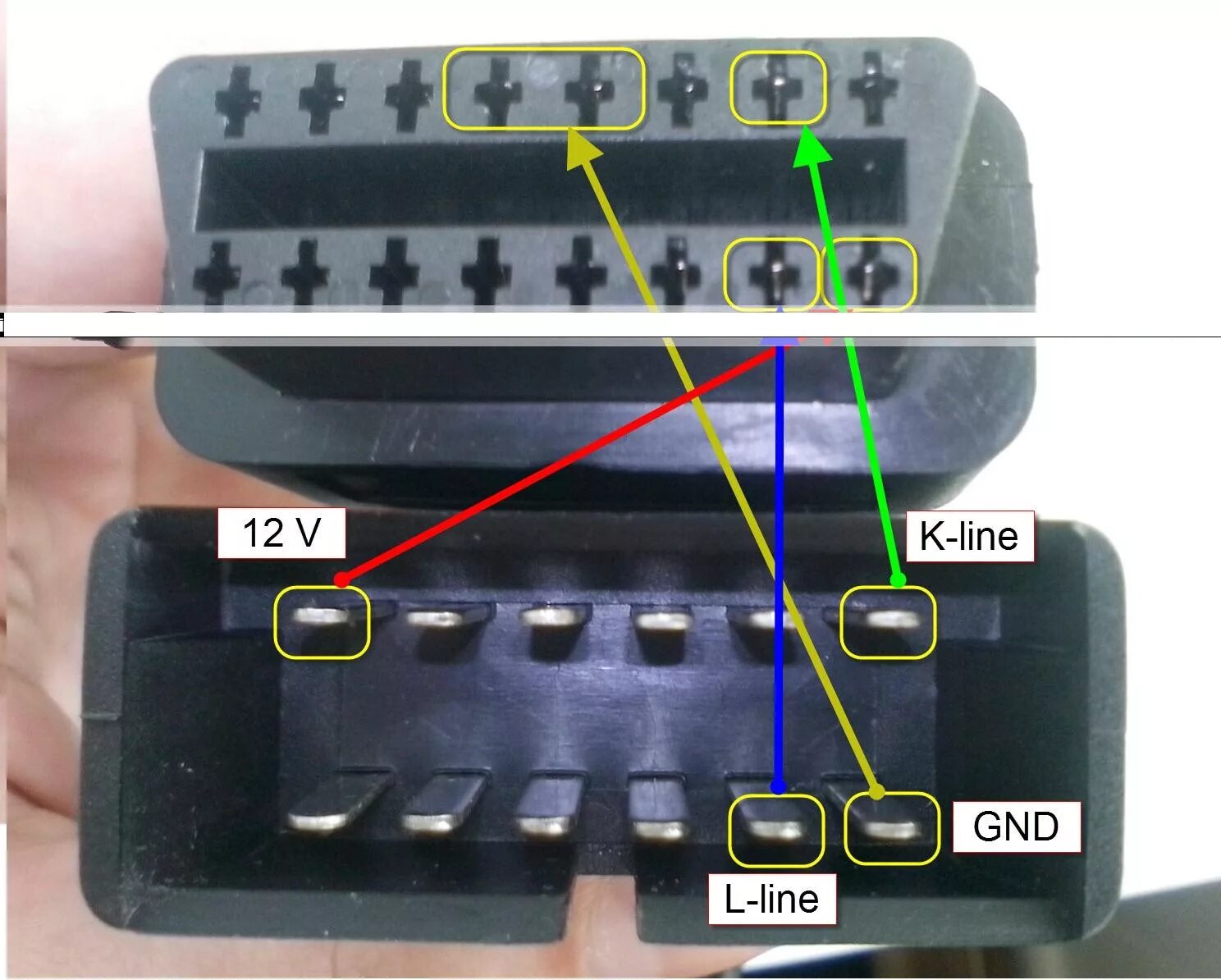 Подключение сканера обд 2 OBD2 кабель своими руками и переходник GM12 - OBD2 - Lada 21120, 1,6 л, 2002 год