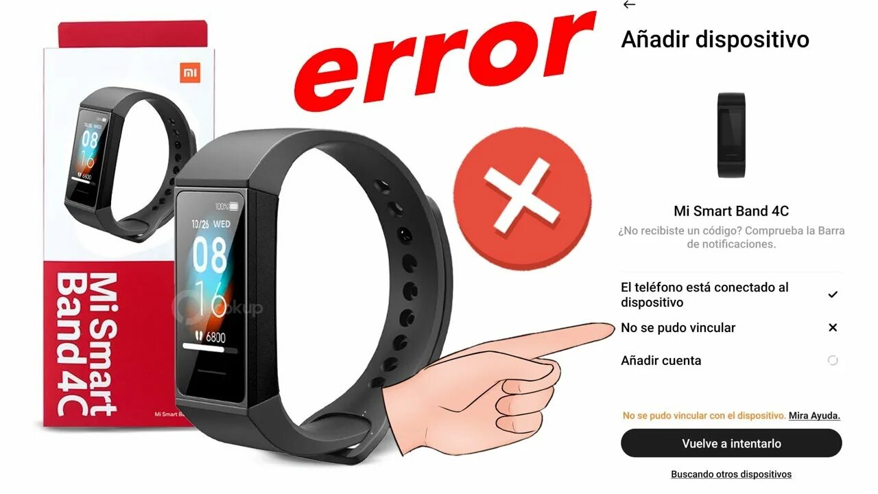 Подключение smart band 4 ERROR EN EL MI SMART BAND 4C #XIAOMI #RELOJ #INTELIGENTE - YouTube