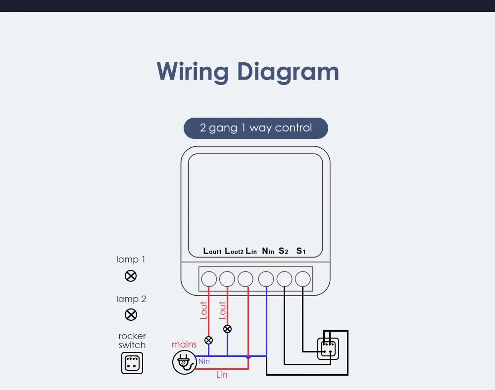 Подключение смарт реле Tuya WIFI Smart Mini Switch 2Gang двойной способ управления DIY Переключатель Ав